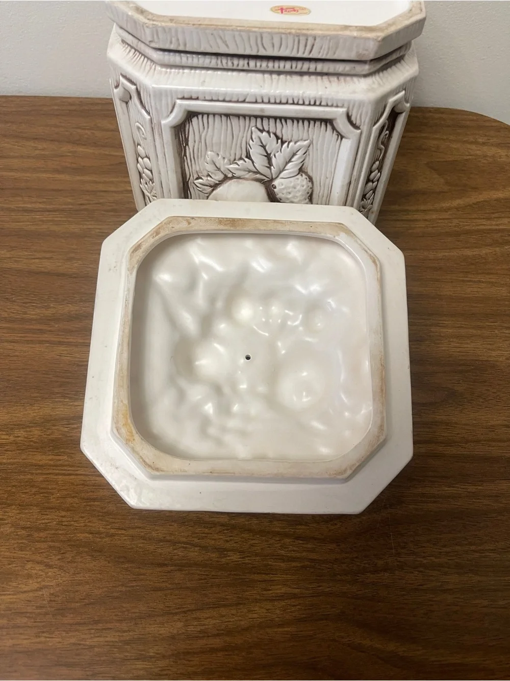 Vintage Fruit Canister with Lid